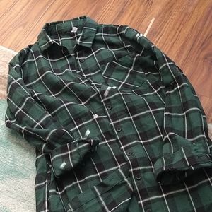 Women's lightweight flannel top